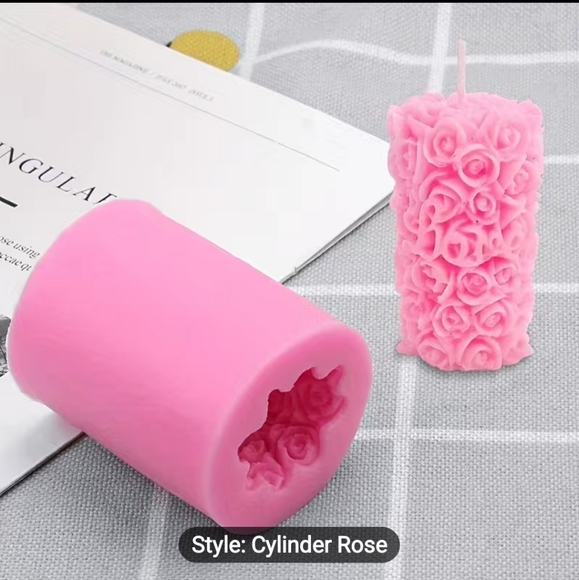 1pc Rose Flower Silicone Candle Mold For Handmade Soap, Bath Bomb, etc. - Picture 3 of 6